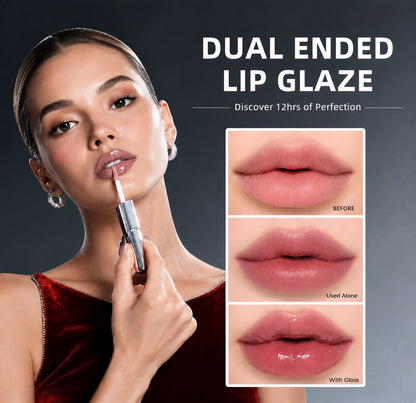 Perfect Twin Lip — Dual-Ended Liquid Lipstick with Velvet Matte Color and Glossy Shine